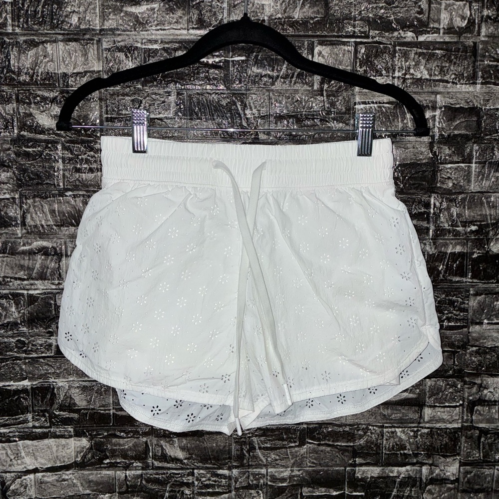 Hollister Gilly Hicks Eyelet Shorts White